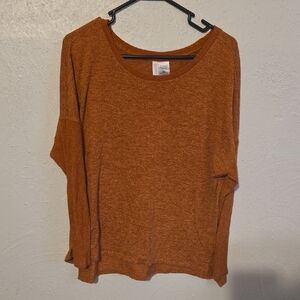 Cozy Rust Long Sleeve Top